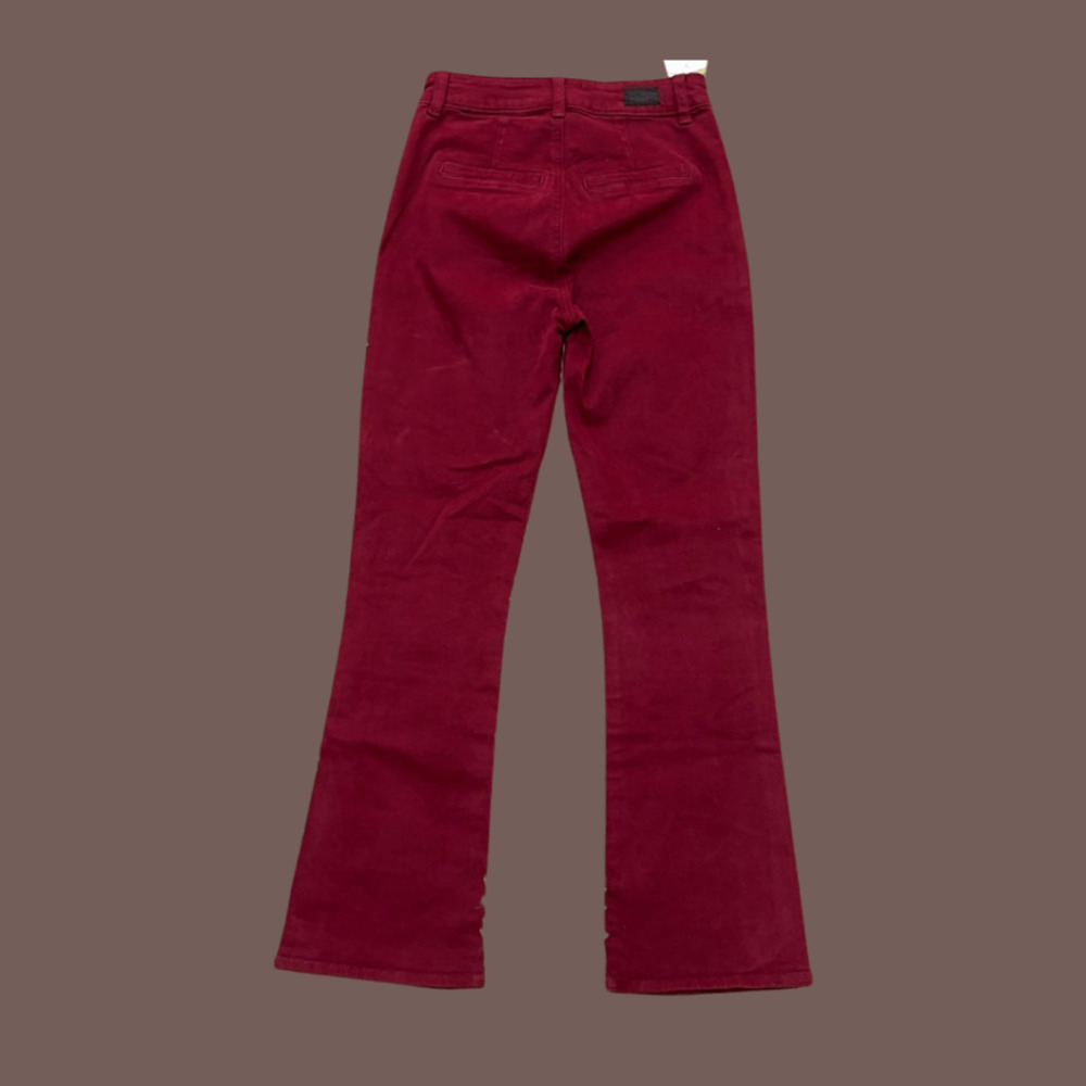Paige Claudine Flare Jeans | Burgundy | Size 25 | Vintage-Inspired